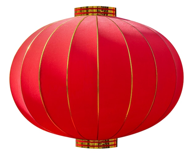 Chinese paper lanterns isolated on white background with clipping path