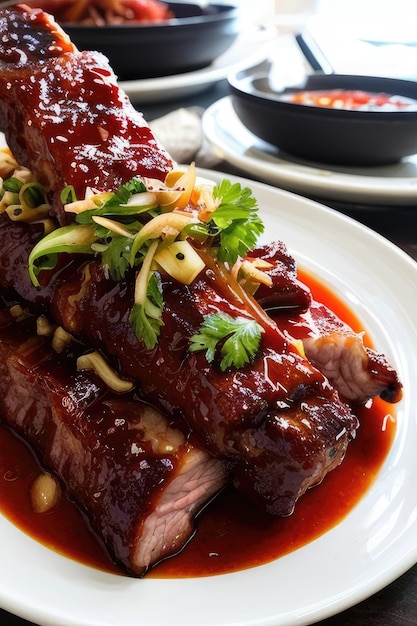 Chinese spare ribs rustic