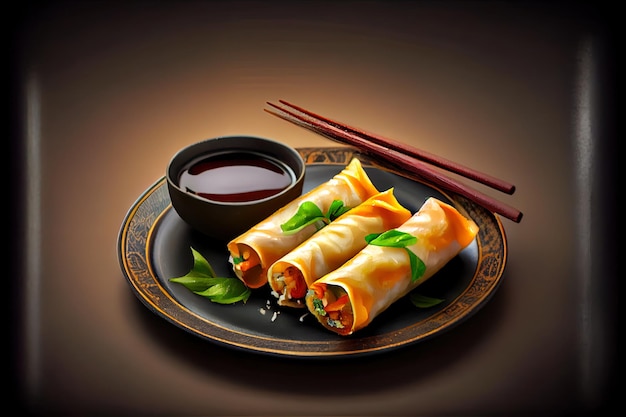 Chinese Spring fresh Rolls Food