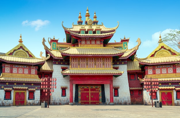 Chinese-style ancient architecture, Hainan, China.