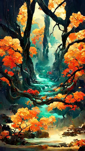 Chinese style midautumn festival background night forest