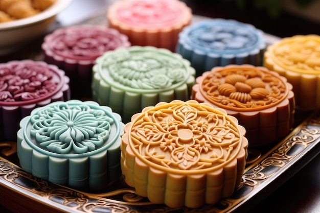 Chinese traditional mooncakes for MidAutumn