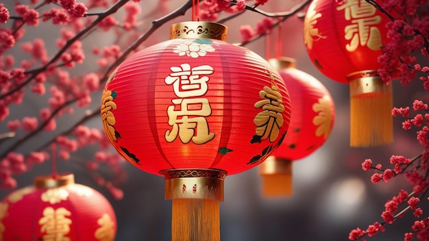 Chinese Traditional New Year Lantern Background