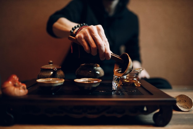 Chinese traditional puerh tea ceremony Shepherd chahay and gaiwan