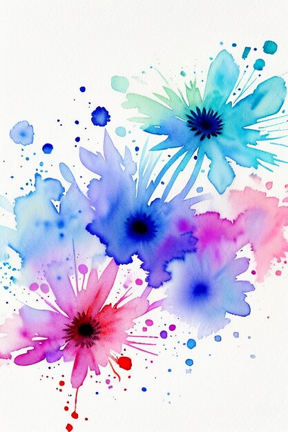 Chinese watercolor ink style colorful creative abstract art wallpaper background splash ink