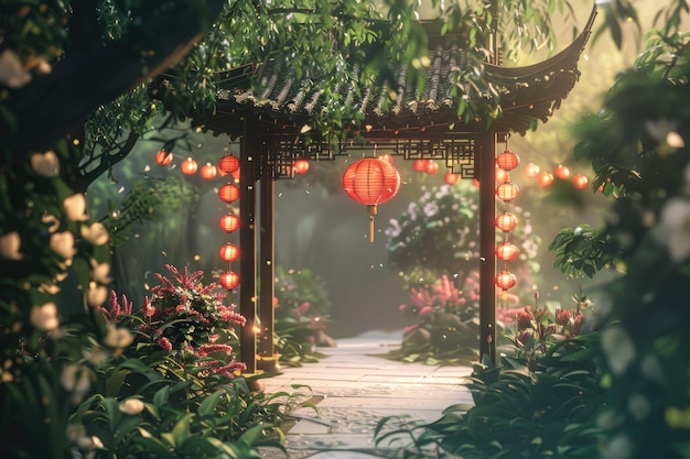 Chinese Wedding Bliss Enchanting Garden Moment