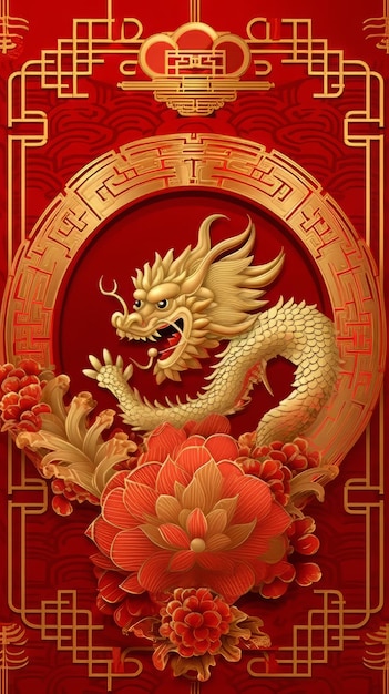 Chinese year logo illustration