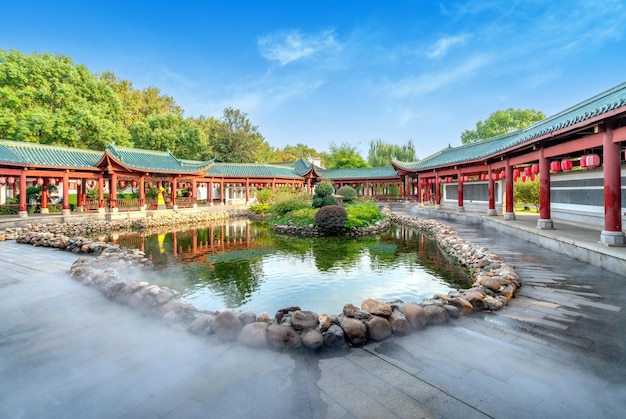 Chinesestyle historical building in Yueyang Tower Park Yueyang China