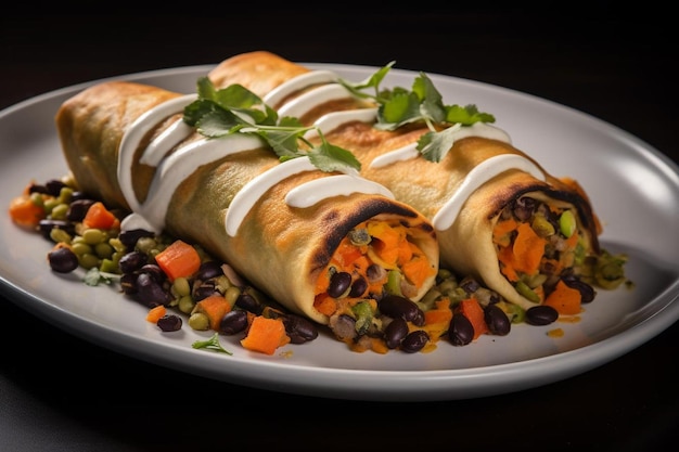 Chipotle Sweet Potato and Black Bean Enchiladas