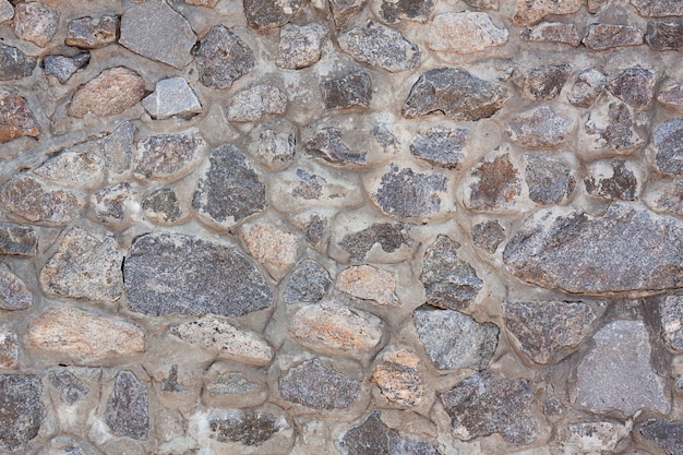 Chipped Stone Wall Background or Texture extreme closeup.