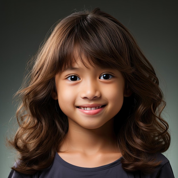 Chipper 10YearOld Filipino Girl with Upbeat Expression