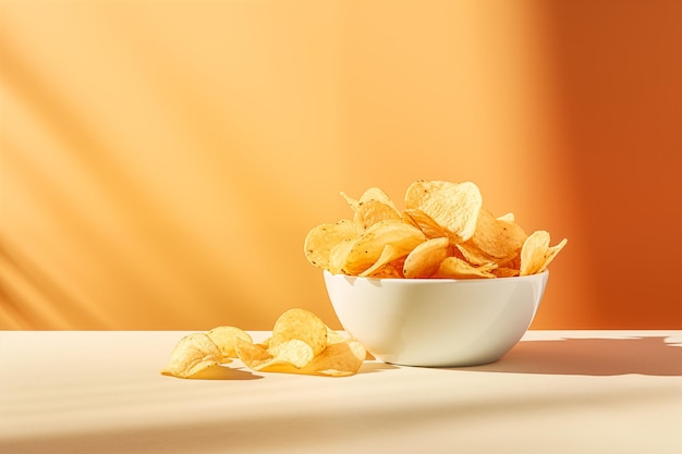 Chips in a bowl