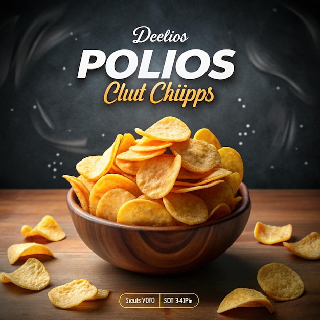 Chips social media poster design