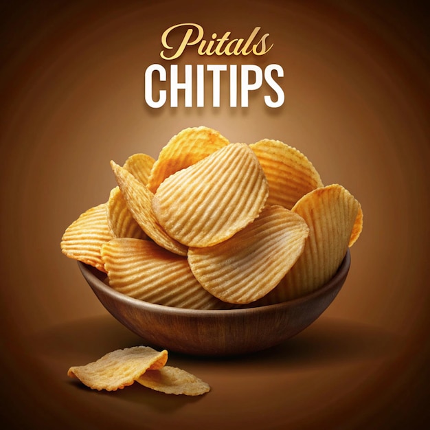 Chips social media poster design