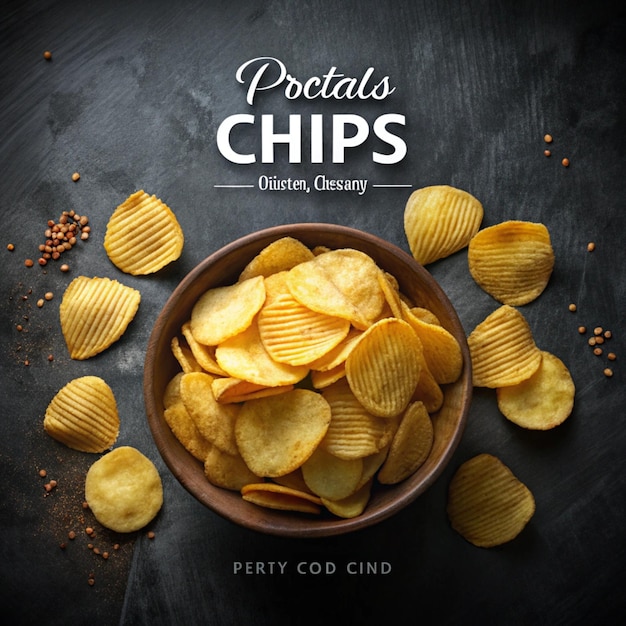 Chips social media poster design