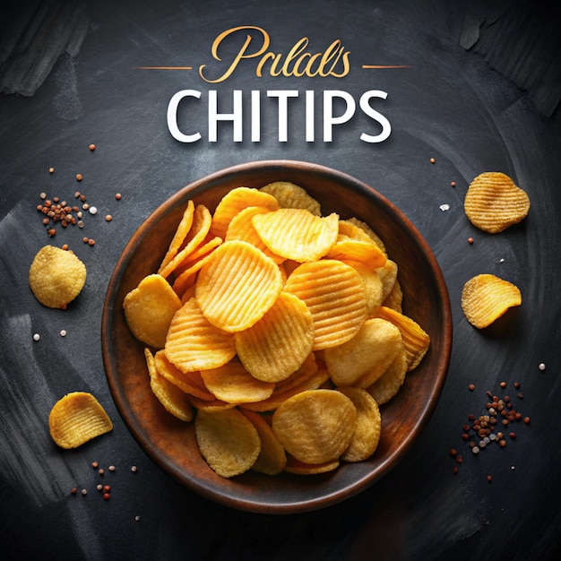 Chips social media poster design