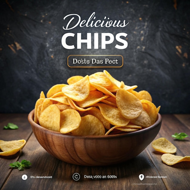 Chips social media poster design