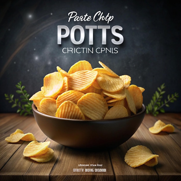 Chips social media poster design