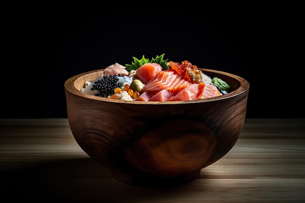 Chirashi zushi japanese sushi japanese food generative ai