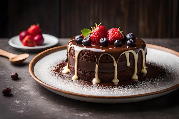 Choclate cake 4k image