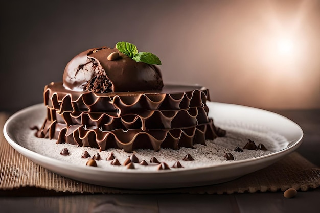 Choclate cake 4k image