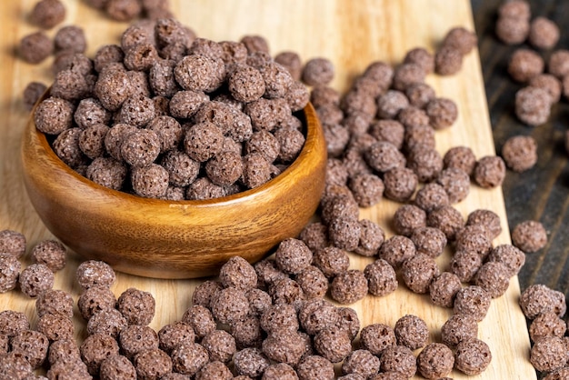 Chocolate balls are used as a dry breakfast with the addition of milk or yogurt