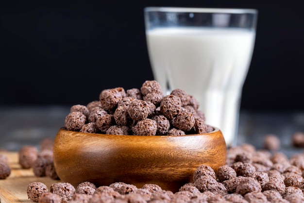 Chocolate balls are used as a dry breakfast with the addition of milk or yogurt