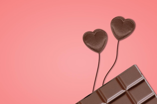 Chocolate bar Happy valentines day love day and valentines day celebration art