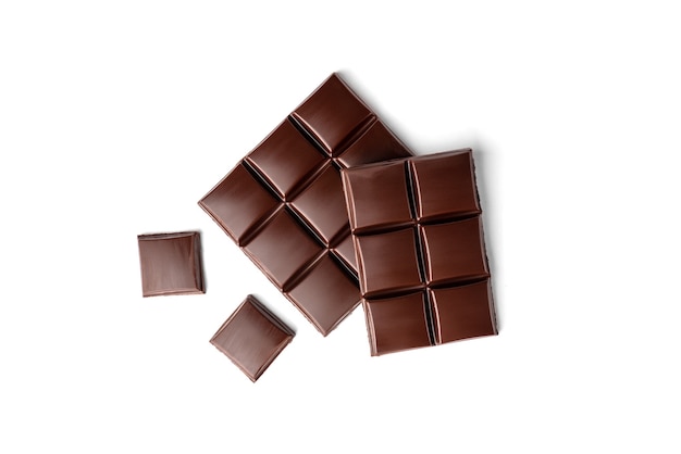 Chocolate bar isolated on a white background