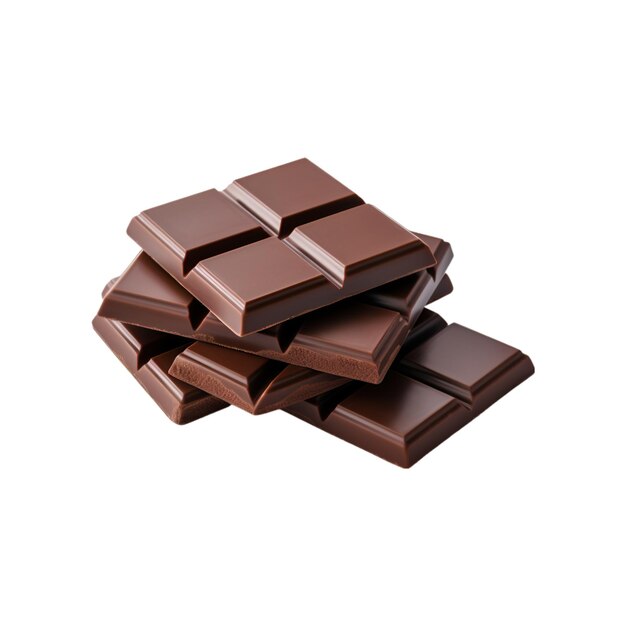 chocolate bars isolated on a white background