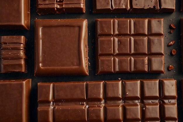 Chocolate bars and pieces