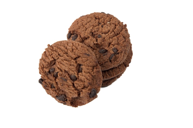 Chocolate biscuit isolated on a white background