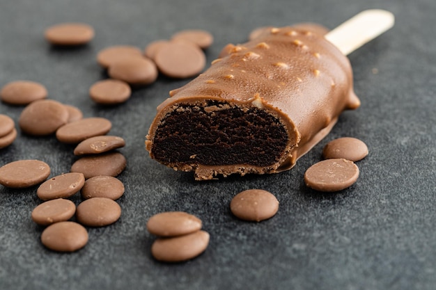 Chocolate Cake ice cream Balls on the sticks