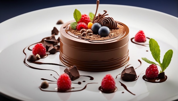 chocolate cake on a plate