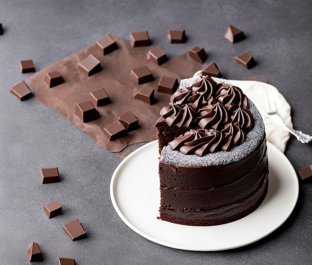 chocolate cake on a plate