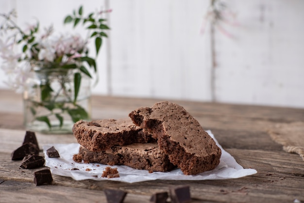 chocolate cake on the table