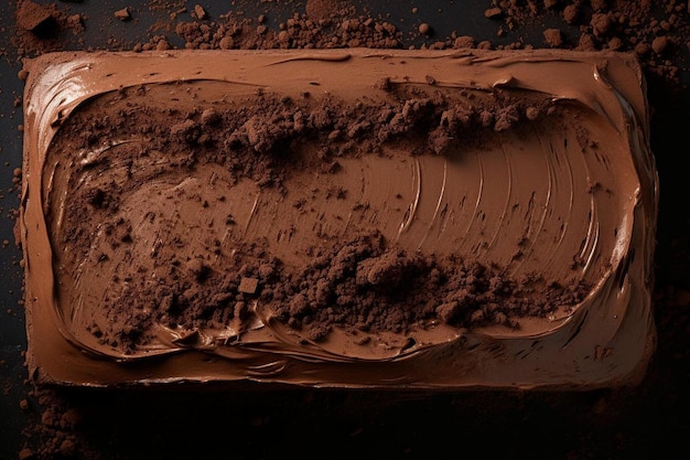 a chocolate cake with chocolate frosting and a chocolate frosting.