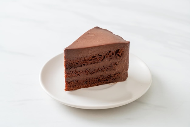 Chocolate cake with soft chocolate layer