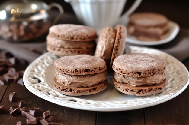 Chocolate Cinnamon Cream Biscuits