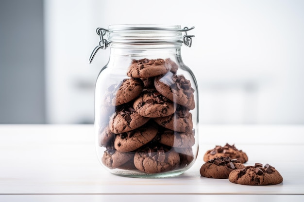 Chocolate cookies in the jar