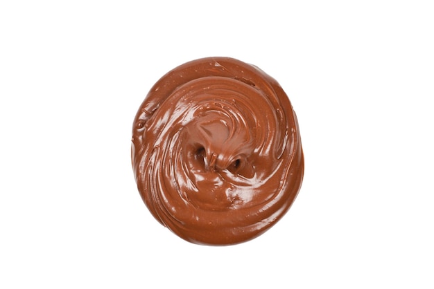 Chocolate cream isolated on white background