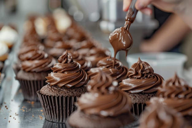 Chocolate Cupcake Decorating