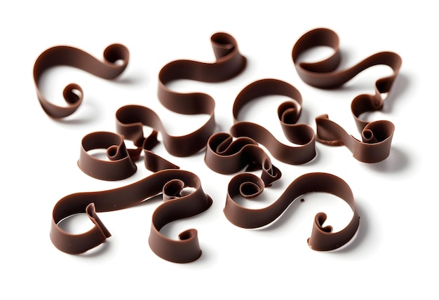 Chocolate Curls isolated on a white background