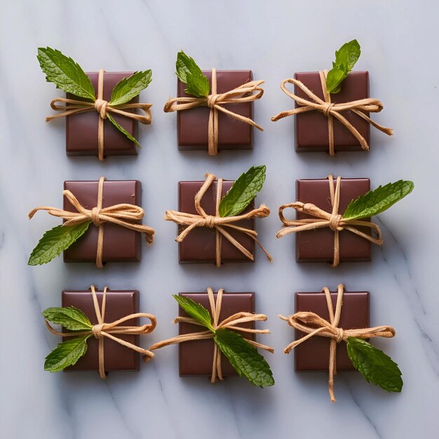 Chocolate Day Design with Mint Tasty Chocolate Cookies