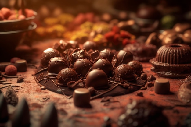 Chocolate dessert Generative AI