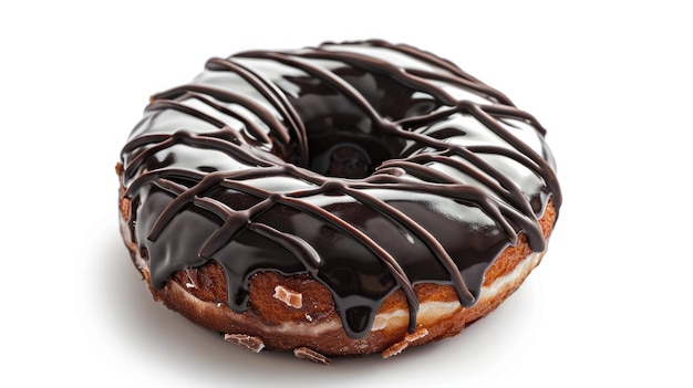 chocolate donut isolated on white background