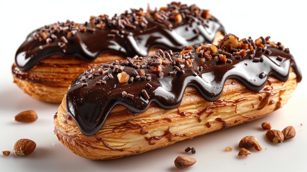 Chocolate Drizzled Croissants