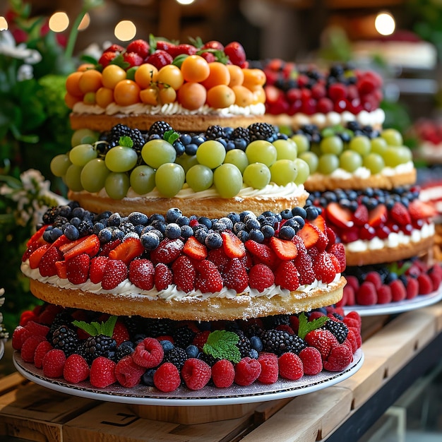 Chocolate and dulce de leche cake with strawberry ai image