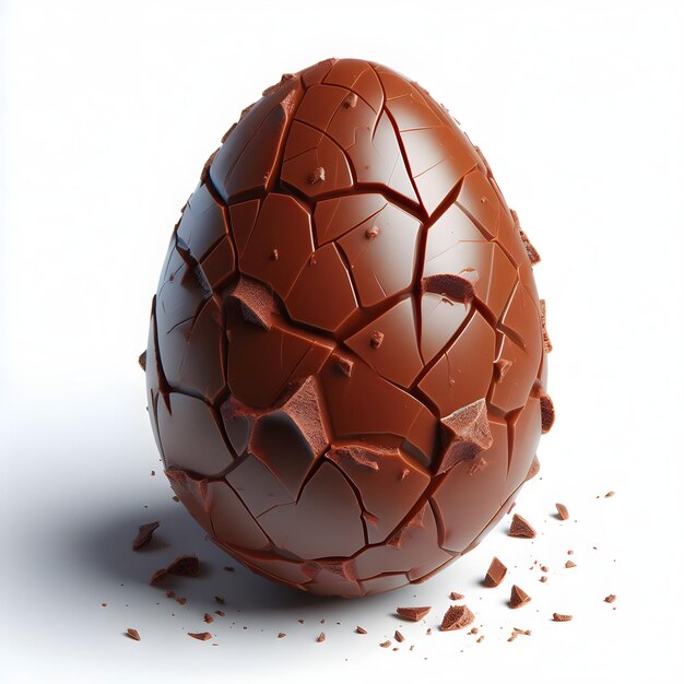 Chocolate Easter Egg isolated over on white background