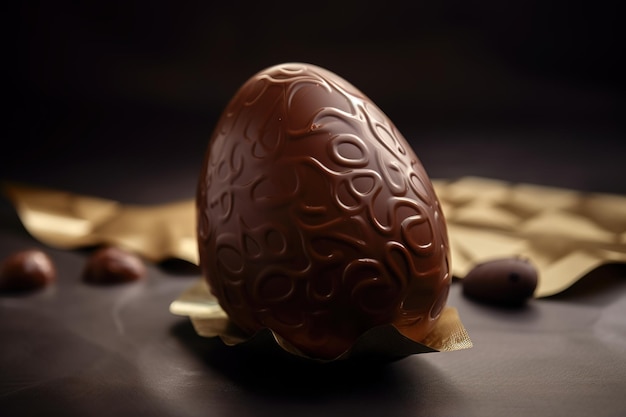 A chocolate easter egg with the word cadbury on it